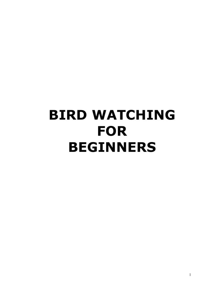 686d691fa0d15 bird watching for beginners Kitap Kapağı