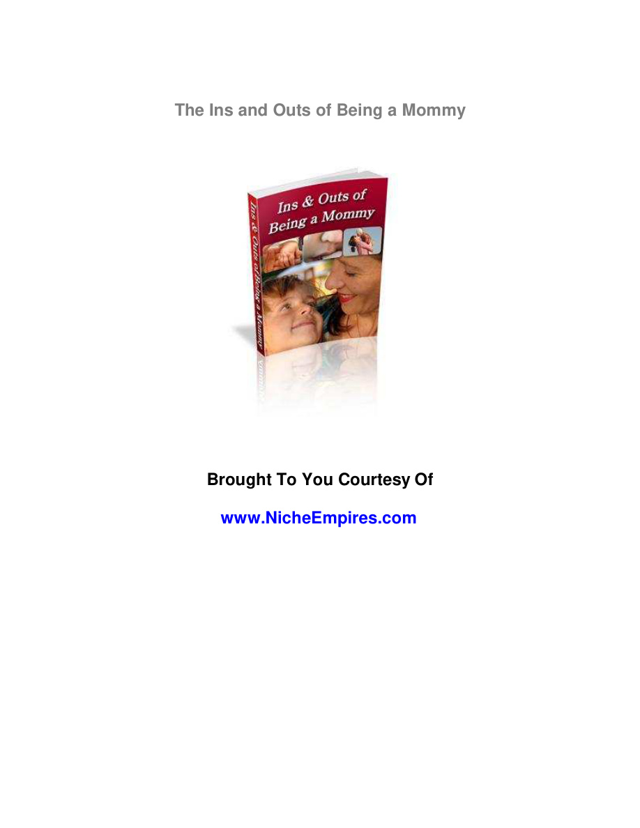 The Ins and Outs of Being a Mommy PDF Download