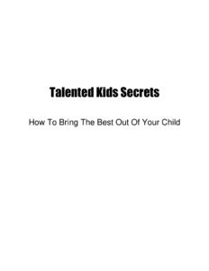686f7d43d0b66 talented kids secrets how to bring the best out of your child Kitap Kapağı