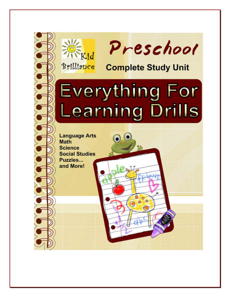 687003a7ebceb preschool complete study unit everything for learning drills Kitap Kapağı