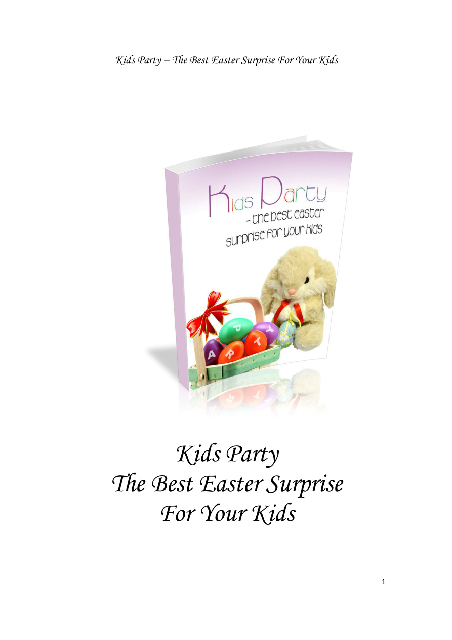 Kids' Party: The Best Easter Surprise PDF Download