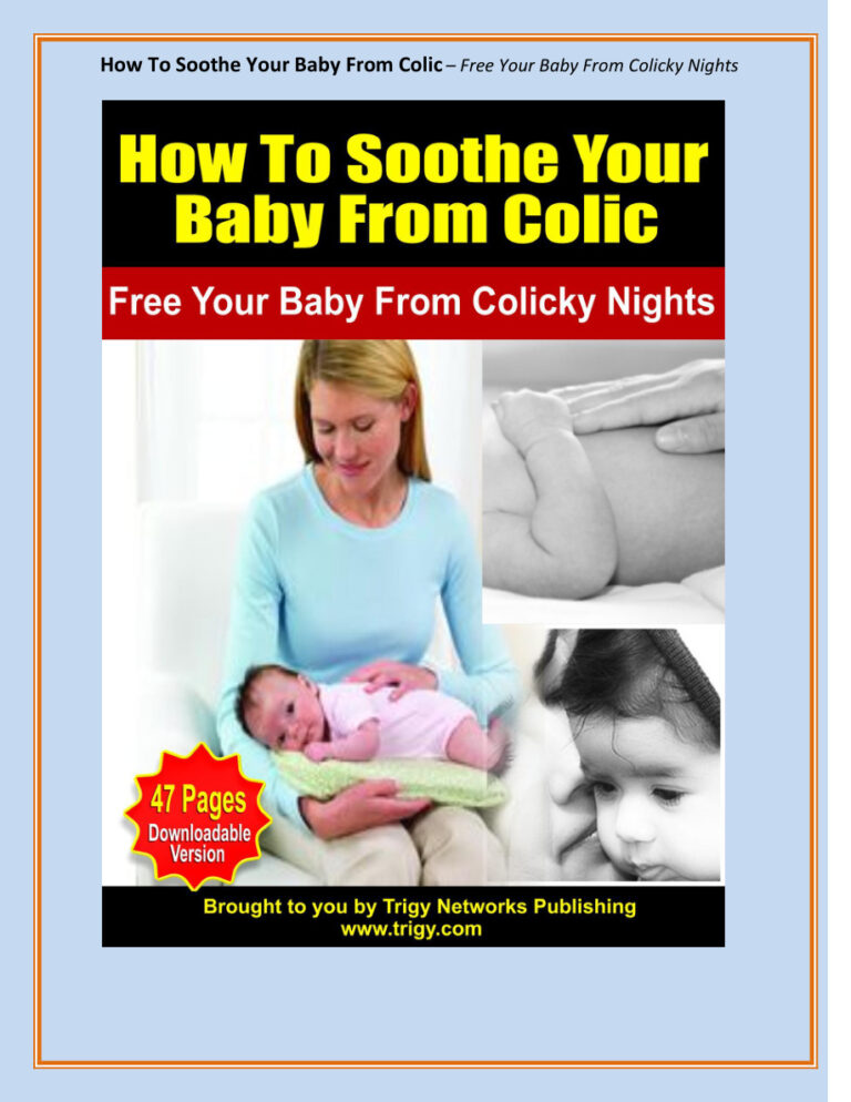 How to Soothe Your Baby from Colic PDF Download – Unknown Author