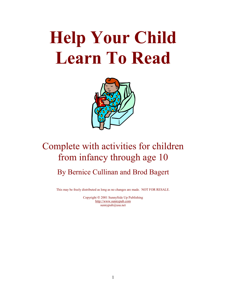 Help Your Child Learn to Read PDF Download