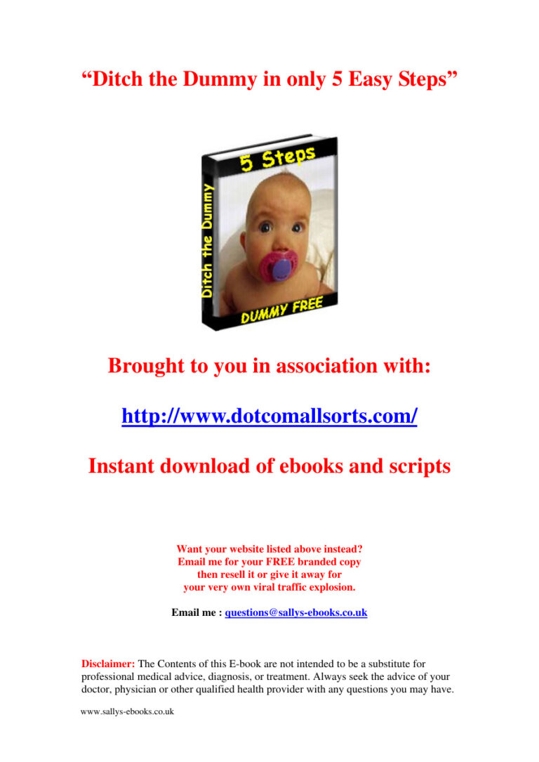 6873afe85eac3 ditch the dummy in only 5 easy steps Kitap Kapağı