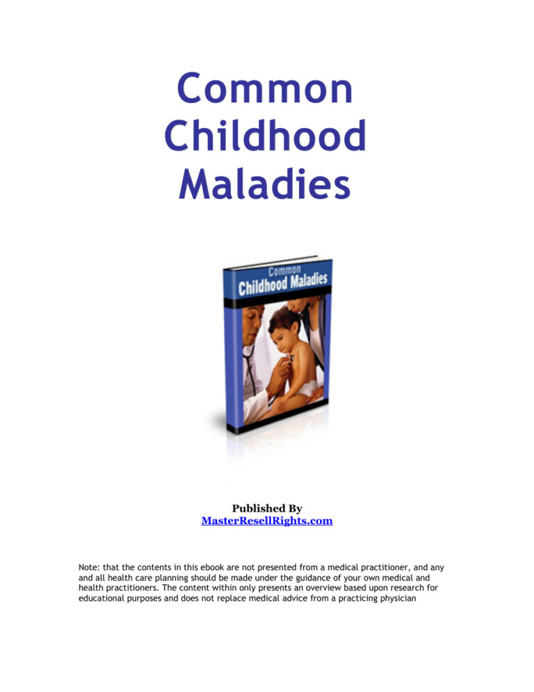 Common Childhood Maladies PDF Download – Unknown Author