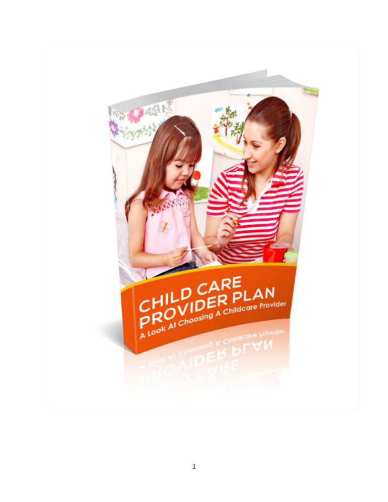 6874c52501d6f child care provider plan a look at choosing a childcare provider Kitap Kapağı