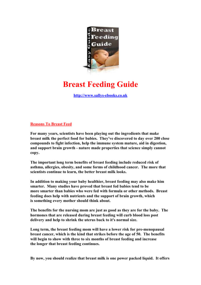 Breast-feeding Guide PDF Download – Unknown Author