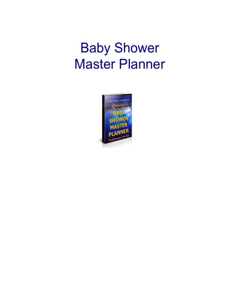 Baby Shower Master Planner PDF Download – Unknown Author