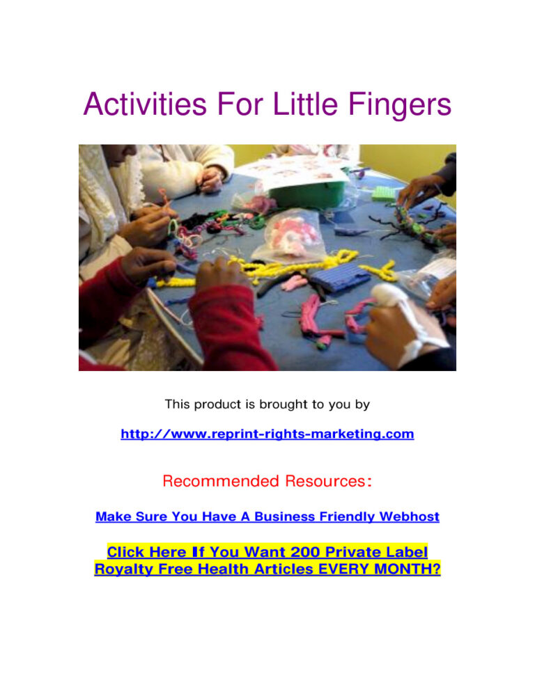 68756a5c14fed activities for little fingers Kitap Kapağı