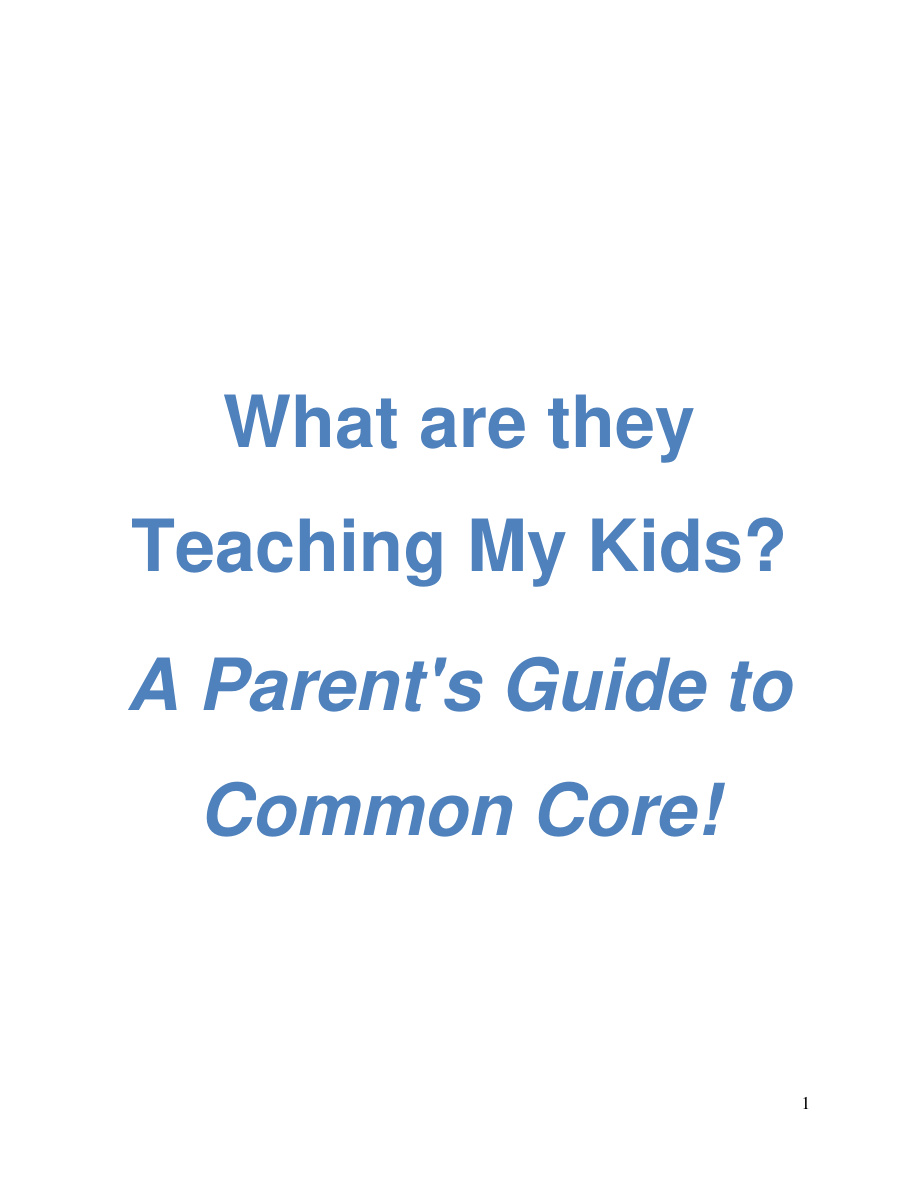 A Parent's Guide to Common Core PDF Download