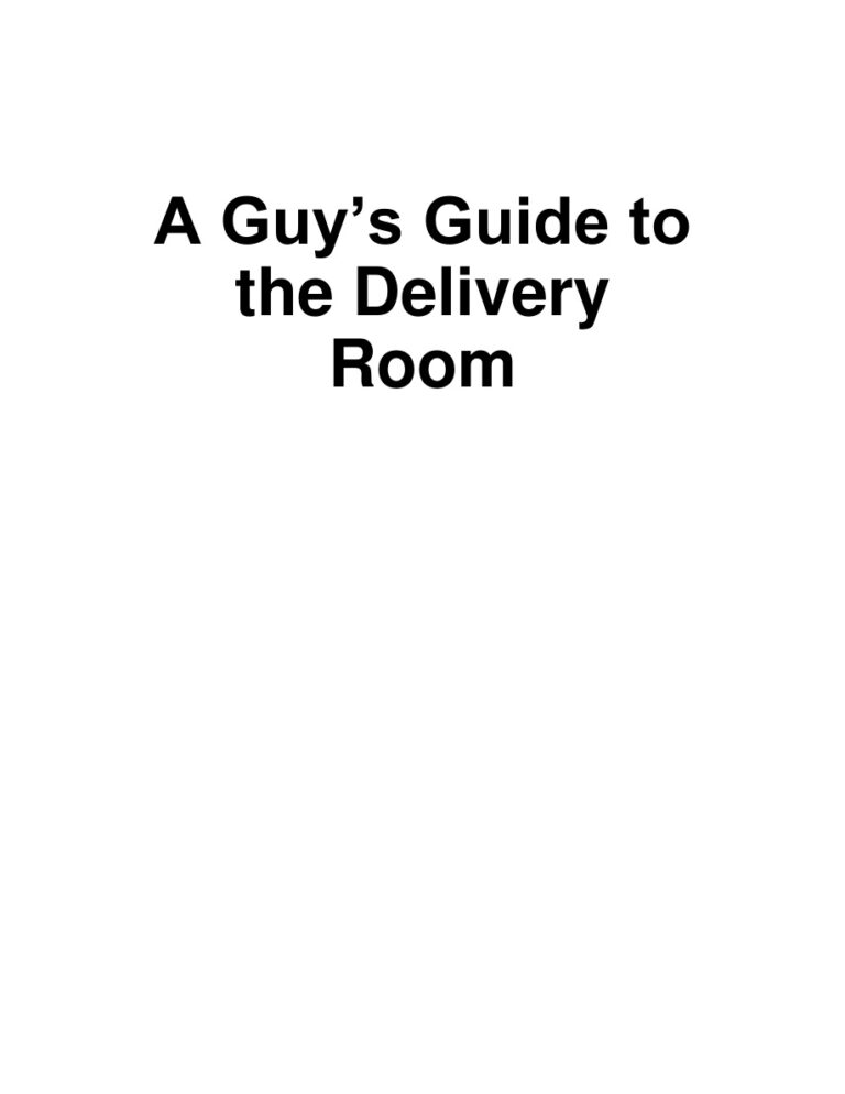 A Guy’s Guide to the Delivery Room PDF Download – Unknown Author