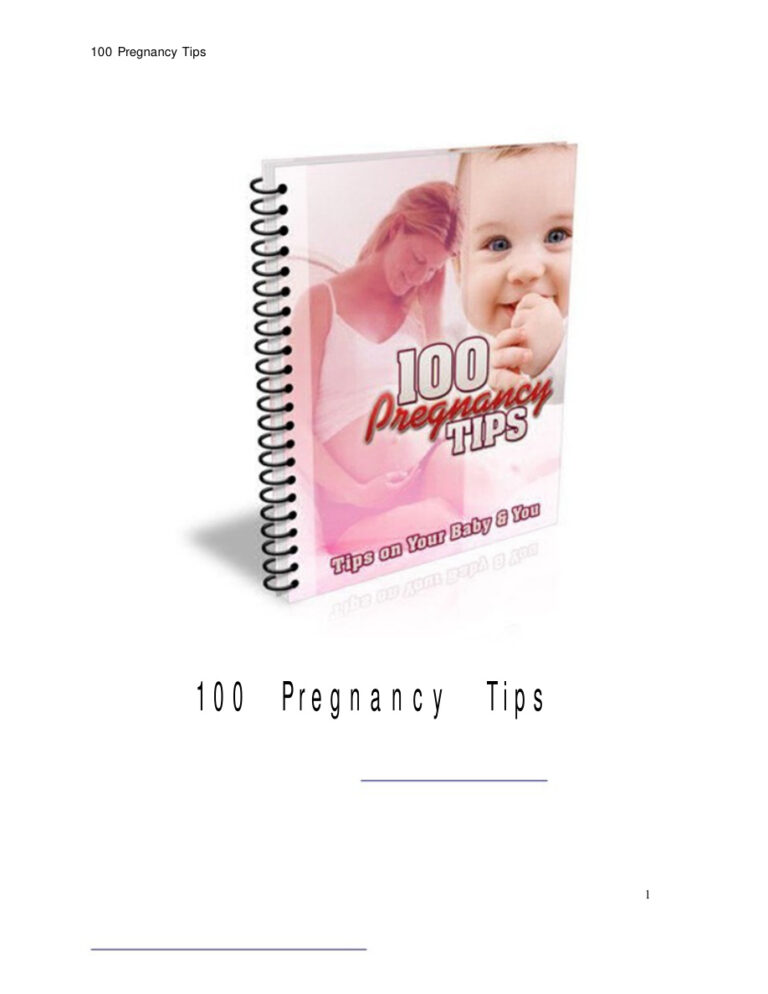 100 Pregnancy Tips PDF Download – Unknown Author