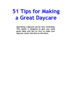68758777d06b5 51 tips for making a great daycare Kitap Kapağı