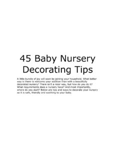 6875f28d1ae89 45 baby nursery decorating tips Kitap Kapağı