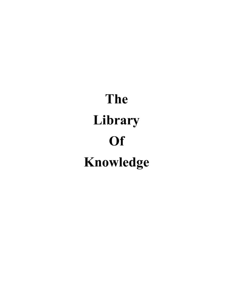 68775912c7a04 the library of knowledge Kitap Kapağı