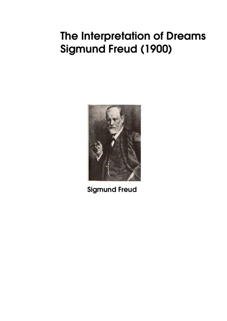 The Interpretation of Dreams PDF Download – Sigmund Freud