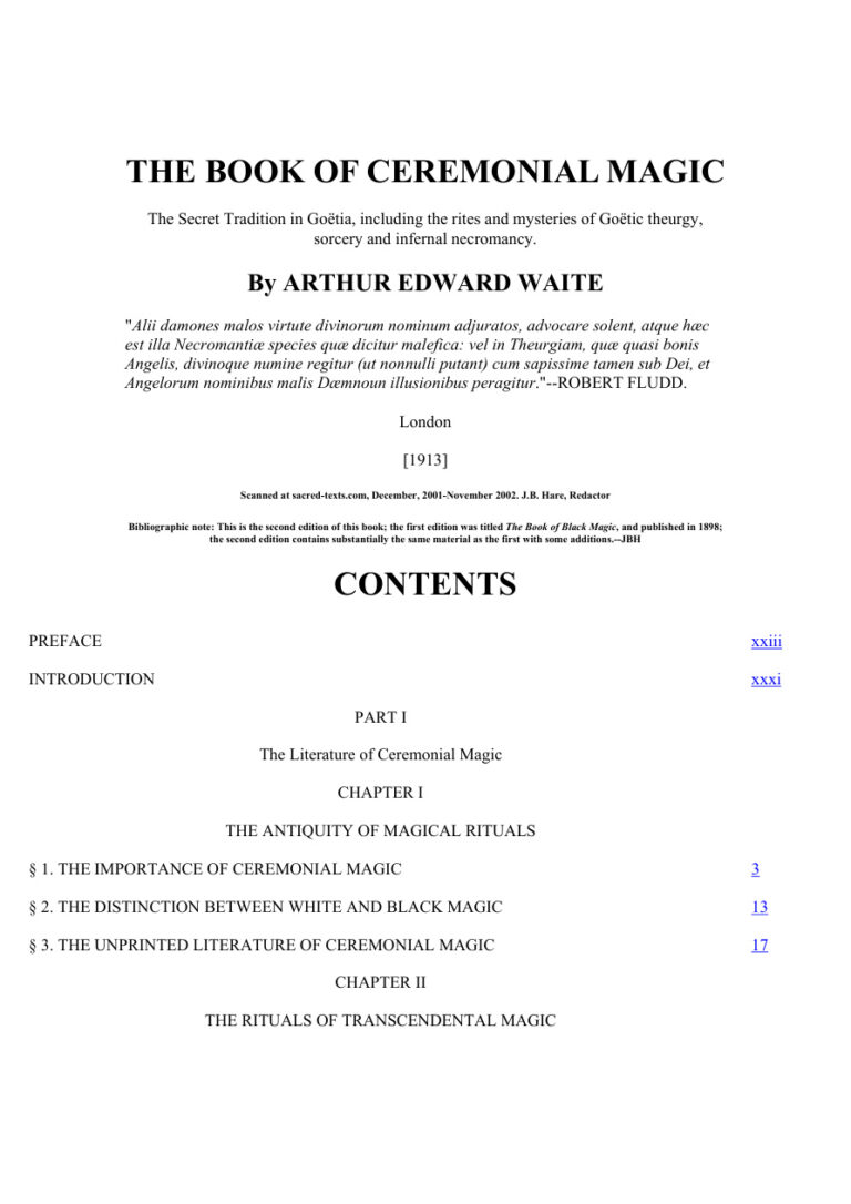 The Book of Ceremonial Magic PDF Download – Arthur Edward Waite