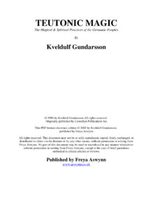 6877bfbb94c4c teutonic magic the magical and spiritual practices of the germanic peoples by kveldulf gundarsson Kitap Kapağı