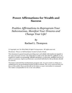 6878237d1933d power affirmations for wealth and success positive affirmati Kitap Kapağı