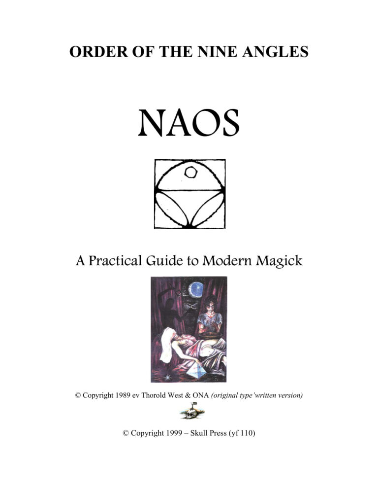 Naos: A Practical Guide to Modern Magick PDF Download – Unknown Author