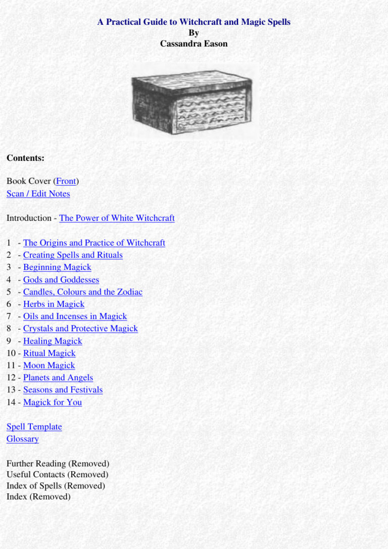 Practical Guide to Witchcraft and Magic Spells PDF Download – Unknown Author