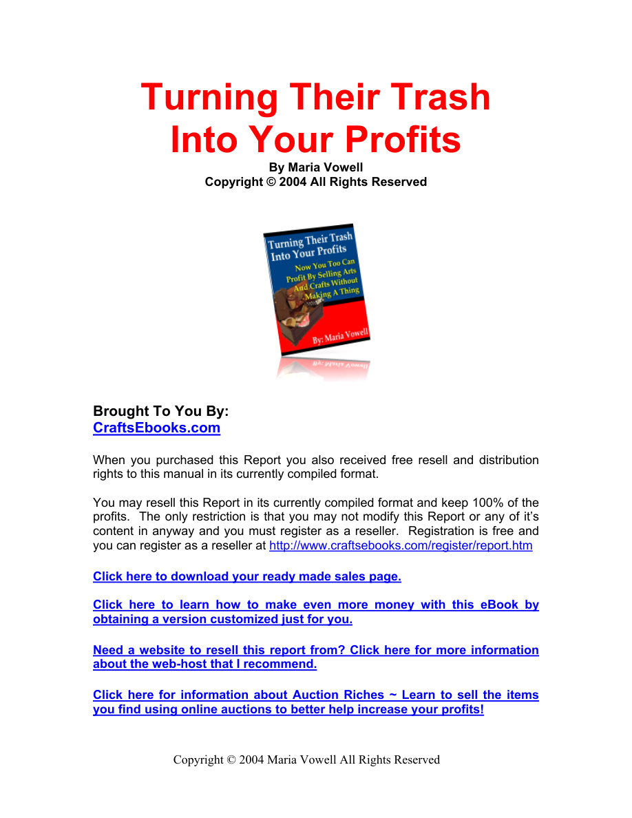 Turning Their Trash into Your Profits PDF Download