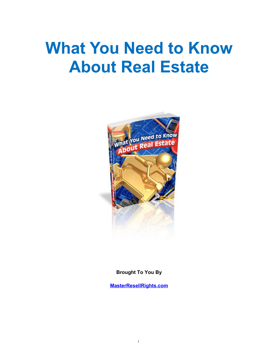 What You Need to Know About Real Estate PDF Download