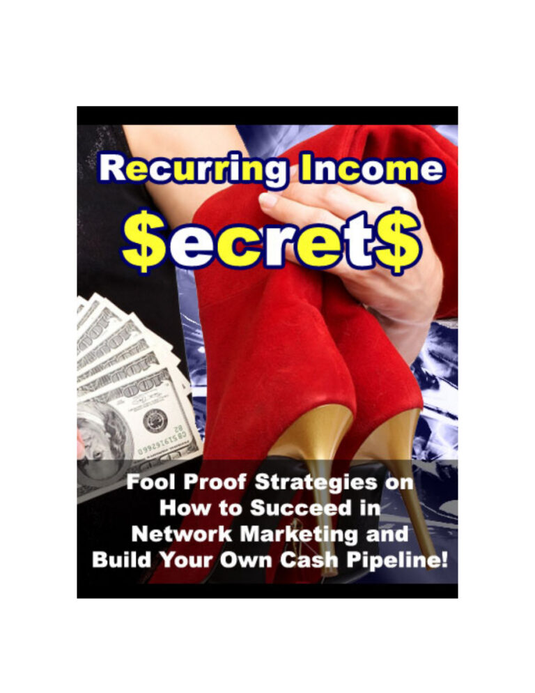 Recurring Income Secrets PDF Download – Unknown Author