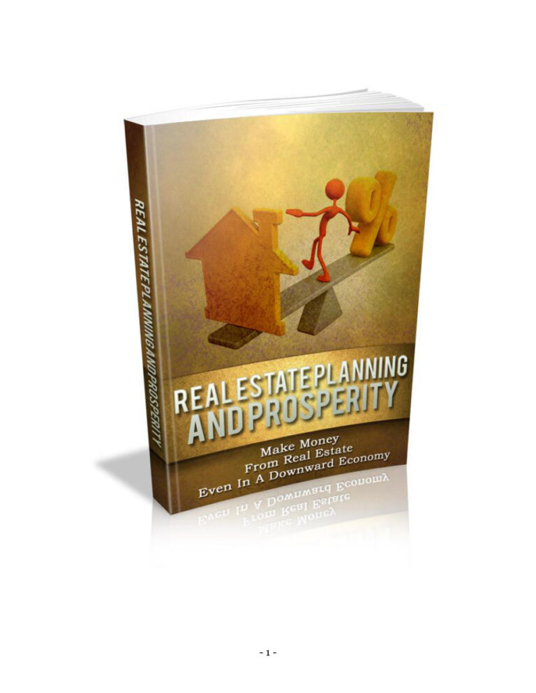 Real Estate Planning and Prosperity PDF Download – Unknown Author