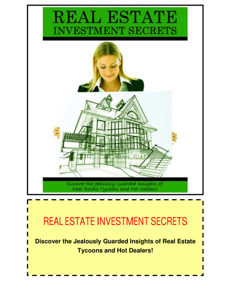 Real Estate Investment Secrets PDF Download – Unknown Author