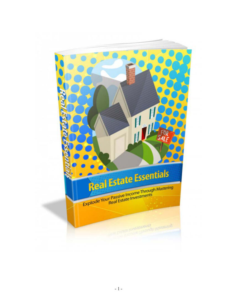 Real Estate Essentials PDF Download – Unknown Author