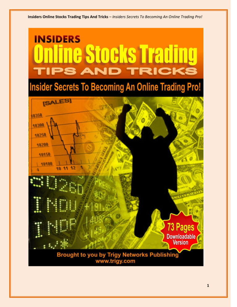 Insiders Online Stocks Trading Tips and Tricks PDF Download – Unknown Author