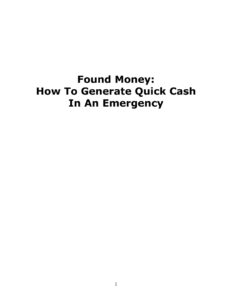 687e5fd65a4a7 found money how to generate quick cash in an emergency Kitap Kapağı