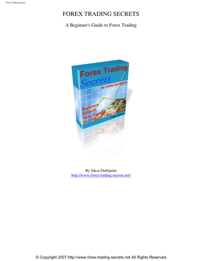 Forex Trading Secrets PDF Download – Unknown Author