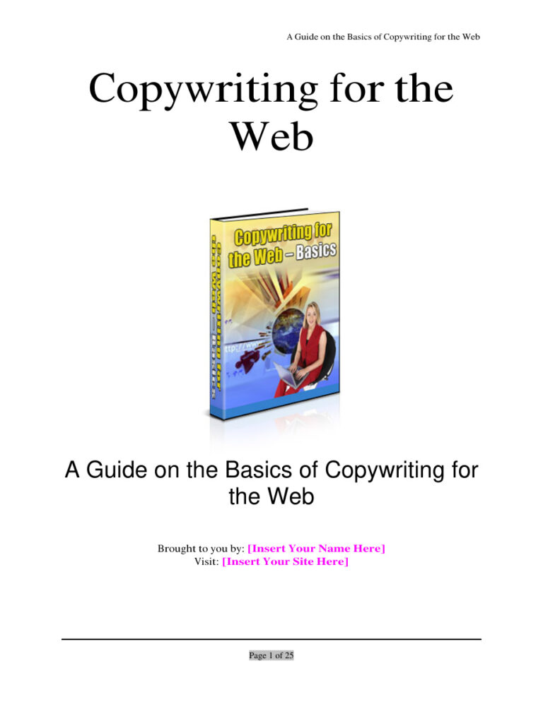 Copywriting for the Web PDF Download – Unknown Author