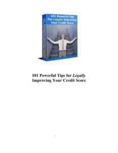 688267b75619f 101 powerful tips for legally improving your credit score Kitap Kapağı
