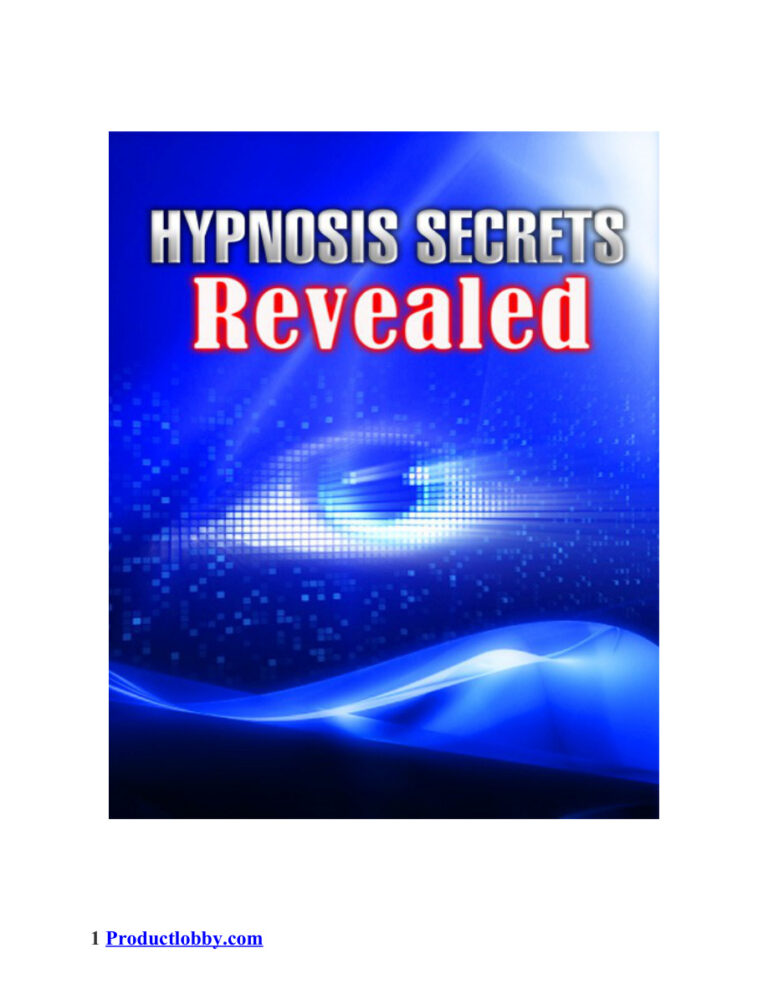 Hypnosis Secrets Revealed PDF Download – Unknown Author