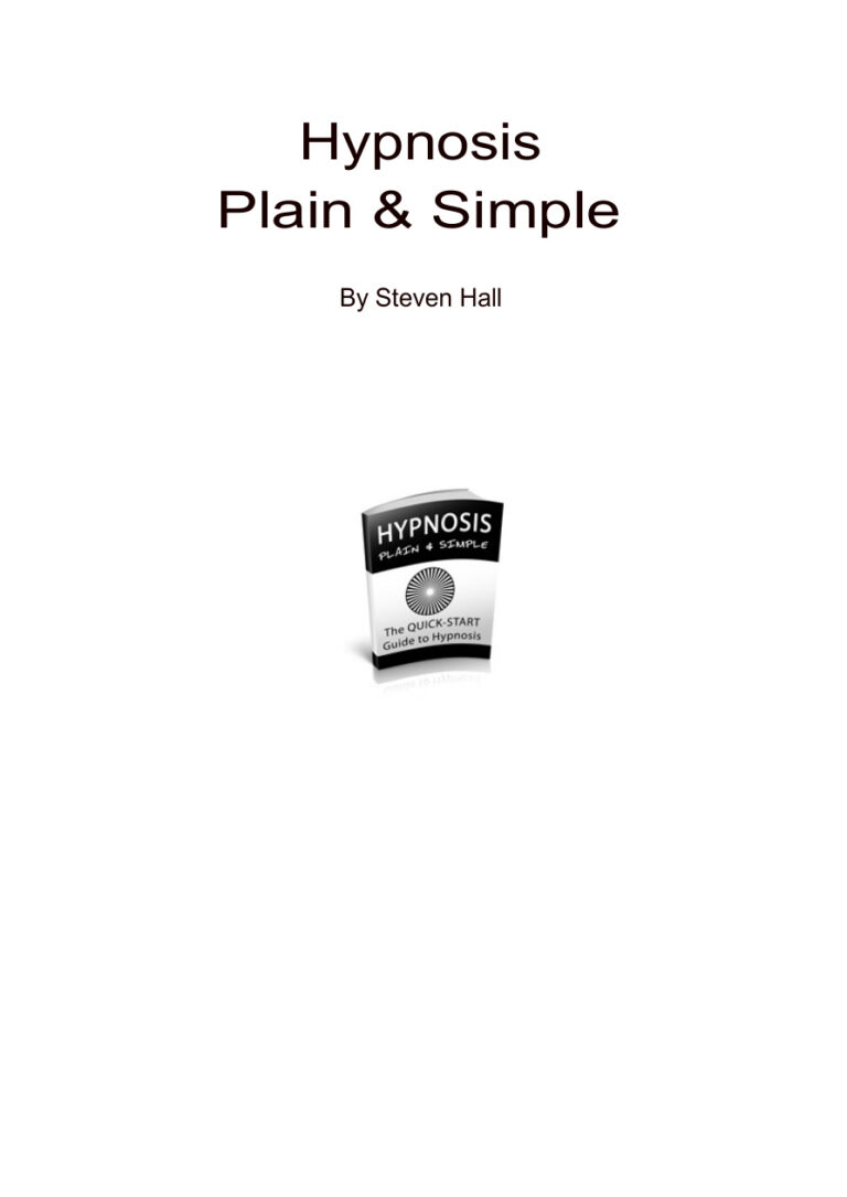 Hypnosis: Plain and Simple PDF Download – Steven Hall