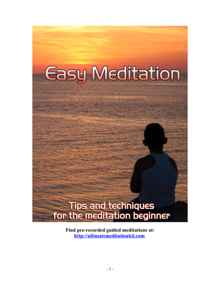 688348dc35ea5 easy meditation tips and techniques for the meditation beginner Kitap Kapağı