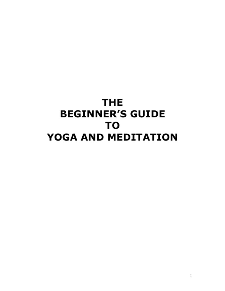 Beginners Guide to Yoga Meditation PDF Download – Unknown Author