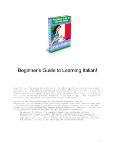 68854859e2452 learning italian beginner s guide to learning italian Kitap Kapağı