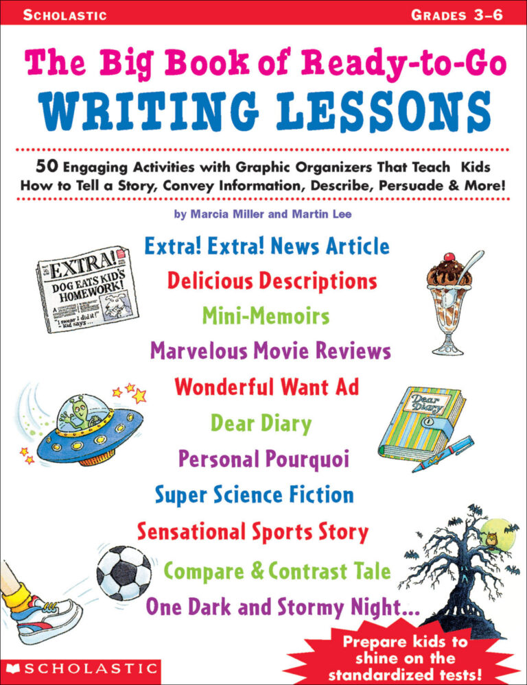 68860fcaa8f7f big book of ready to go writing lessons 50 engaging activities with graphic organizers that teach kids how to tell a story convey information describe persuade more Kitap Kapağı