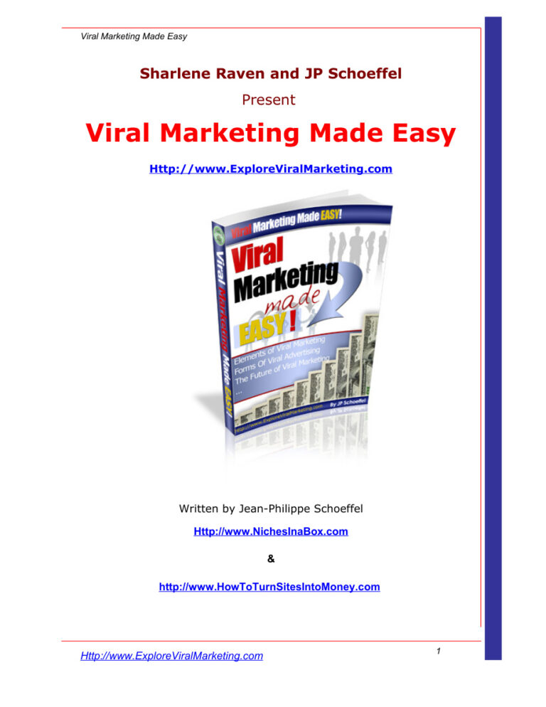 Viral Marketing Made Easy PDF Download – Unknown Author