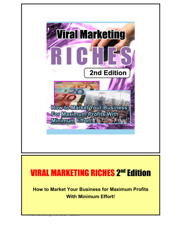 Viral Marketing Riches PDF Download – Unknown Author