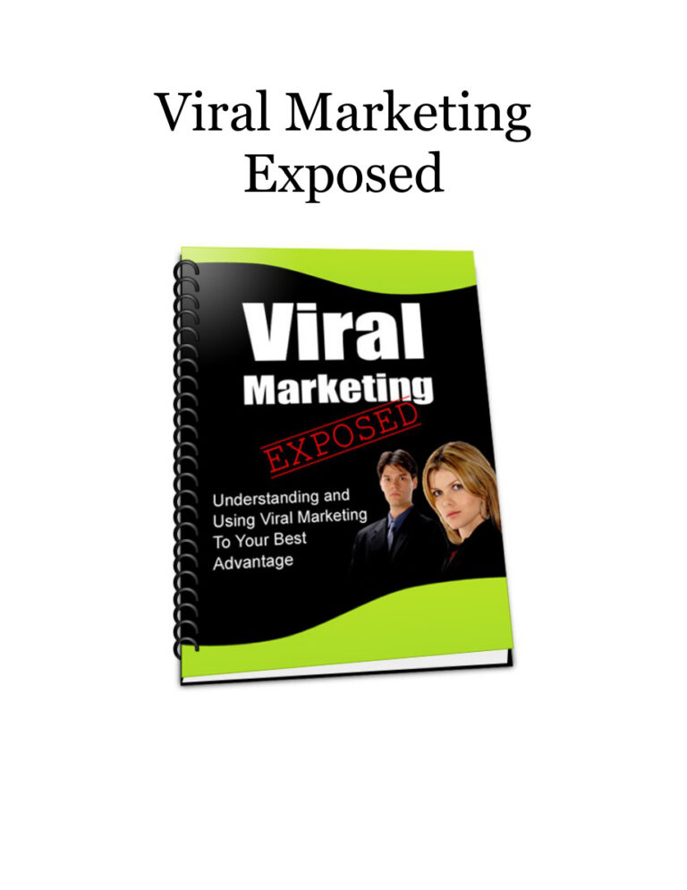 Viral Marketing Exposed PDF Download – Unknown Author