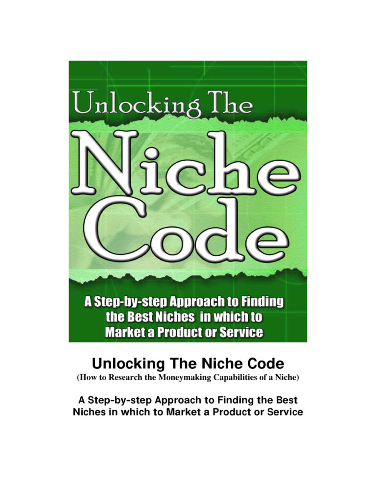 Unlocking the Niche Code PDF Download – Unknown Author