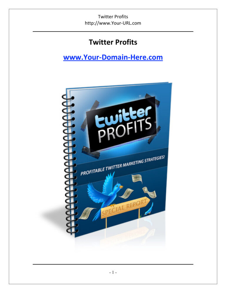 Twitter Profits PDF Download – Unknown Author