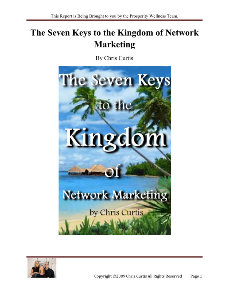 The Seven Keys to the Kingdom of Network Marketing PDF Download – Chris Curtis