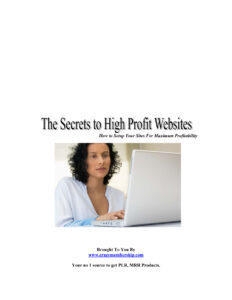 6887e9be7e37c the secrets to high profit websites how to setup your sites for maximum profitability Kitap Kapağı