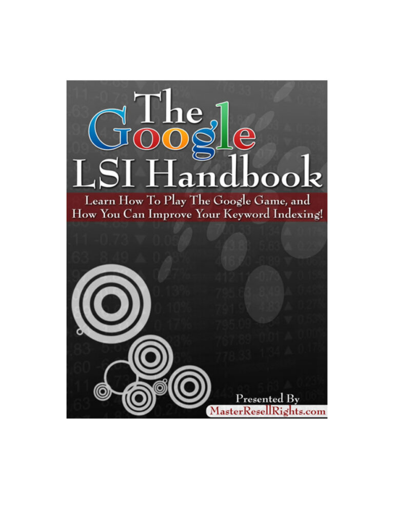 The Google LSI Handbook PDF Download – Unknown Author